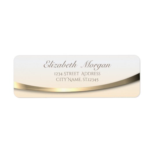 Elegant Stijlvol Modern Verfijnd Etiket (Voorkant)
