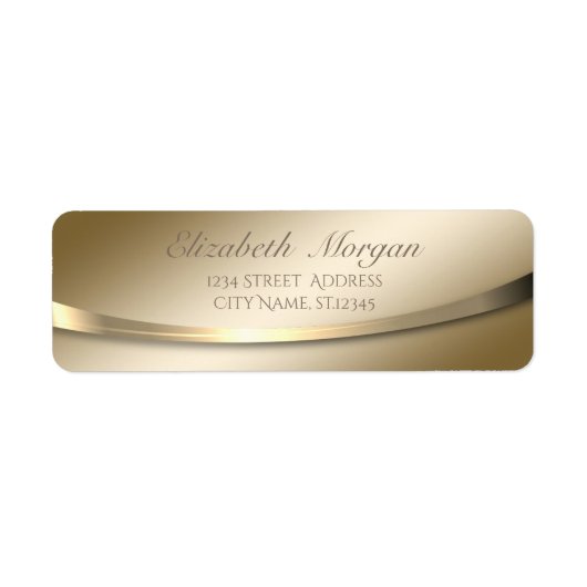 Elegant Stijlvol Modern Verfijnd,Goud Etiket (Voorkant)