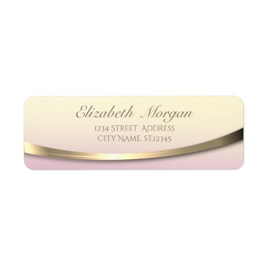Elegant Stijlvol Modern Verfijnd, Ombre Etiket (Voorkant)