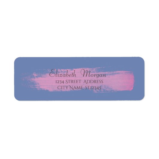 Elegant stijlvol, modern Waterverf penseel lijnen Etiket (Voorkant)