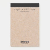 Elegant stijlvol, modern zwart, compact afdrukken post-it® notes (Voorkant)