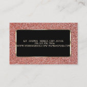 Elegant stijlvol, modern, zwart Lijst, rode marmer Visitekaartje (Achterkant)