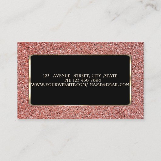 Elegant stijlvol, modern, zwart Lijst, rode marmer Visitekaartje (Achterkant)