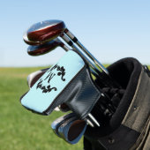 Elegant stijlvol monogram damast motief golfheadcover (Insitu)