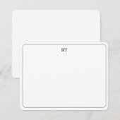 Elegant stijlvol monogram Initialen Modern Lijst Notitiekaartje (Voorkant / Achterkant)