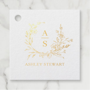 Elegant Stijlvol Monogram Logo Modern Professional Bedankjes Labels