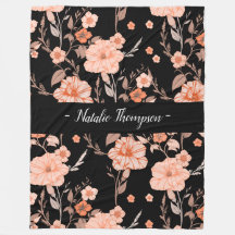 Elegant stijlvol monogrom l Zwart patroon bloemenm