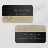 Elegant stijlvol ontwerp, Damask, Black, Dress Visitekaartje (Voorkant / Achterkant)