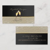 Elegant stijlvol ontwerp, Damask, Black, Glasses Visitekaartje (Voorkant / Achterkant)