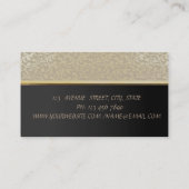 Elegant stijlvol ontwerp, Damask, Black, Glasses Visitekaartje (Achterkant)