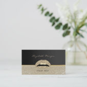 Elegant stijlvol ontwerp, Damask, Black, Lips Visitekaartje (Staand voorkant)