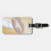 Elegant stijlvol ontwerp - Glitterielips, op maat  Bagagelabel (Voorkant horizontaal)