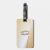 Elegant stijlvol ontwerp - Glitterielips, op maat  Bagagelabel (Achterkant verticaal)