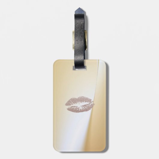 Elegant stijlvol ontwerp - Glitterielips, op maat Bagagelabel (Achterkant verticaal)