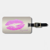 Elegant stijlvol ontwerp - Glitterielips, op maat Bagagelabel (Voorkant horizontaal)