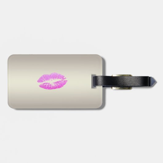 Elegant stijlvol ontwerp - Glitterielips, op maat  Bagagelabel (Achterkant horizontaal)