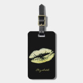 Elegant stijlvol ontwerp - Glitterielips, op maat  Bagagelabel (Voorkant verticaal)