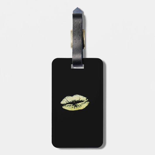 Elegant stijlvol ontwerp - Glitterielips, op maat  Bagagelabel (Achterkant verticaal)