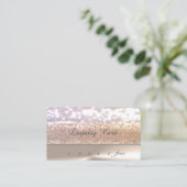 Elegant stijlvol ontwerp, Glittery Bokeh Loyalty-k Klantenkaartje (Staand voorkant)