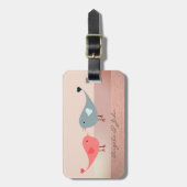 Elegant stijlvol ontwerp, vogels bagagelabel (Voorkant verticaal)