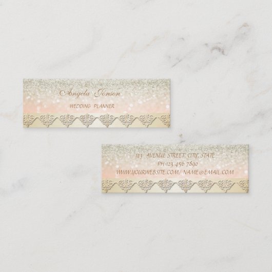 Elegant stijlvol ontwerp, voorlopig mini visitekaartje (Voorkant / Achterkant)