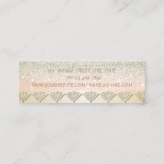 Elegant stijlvol ontwerp, voorlopig mini visitekaartje (Achterkant)