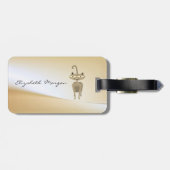 Elegant stijlvol ontwerp - Whimsical Cat, persoonl Bagagelabel (Achterkant horizontaal)