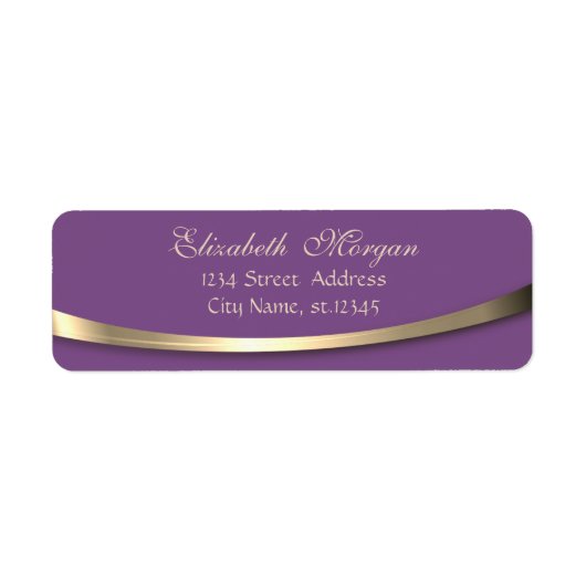 Elegant stijlvol, paars, goud etiket (Voorkant)