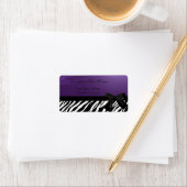 Elegant stijlvol, Paars, Zebra Print Etiket (Insitu)