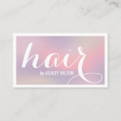 Elegant stijlvol pastel wit vet haar visitekaartje (Voorkant)