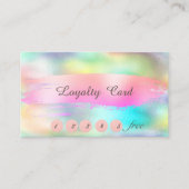 Elegant stijlvol, penseelstreken holografisch klantenkaartje (Voorkant)