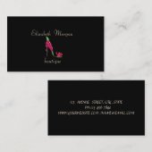Elegant stijlvol, proesional Black-hiel Visitekaartje (Voorkant / Achterkant)