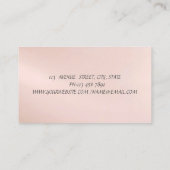 Elegant Stijlvol Proesional - Floral Hiel Visitekaartje (Achterkant)