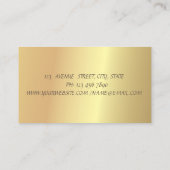 Elegant Stijlvol Professional, Faux Gold Lijst Visitekaartje (Achterkant)