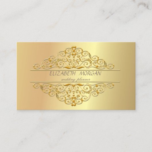 Elegant Stijlvol Professional, Faux Gold Lijst Visitekaartje (Voorkant)