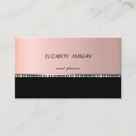 Elegant Stijlvol Professional, zwart Visitekaartje (Voorkant)