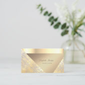 Elegant stijlvol, professioneel Faux Gold Geometri Visitekaartje (Staand voorkant)