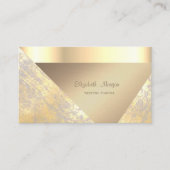 Elegant stijlvol, professioneel Faux Gold Geometri Visitekaartje (Voorkant)