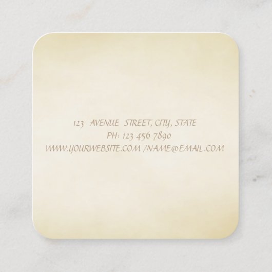 Elegant stijlvol, professioneel, , Lijst Vierkante Visitekaartje (Achterkant)