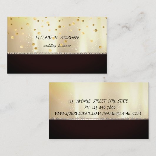 Elegant stijlvol, professioneel, zwart, glanzend,  visitekaartje (Voorkant / Achterkant)