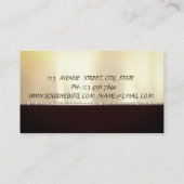 Elegant stijlvol, professioneel, zwart, glanzend,  visitekaartje (Achterkant)