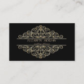 Elegant stijlvol, professioneel, zwart, Lijst Visitekaartje (Voorkant)