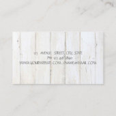 Elegant stijlvol roestwerk, bloemen, houtextuur visitekaartje (Achterkant)