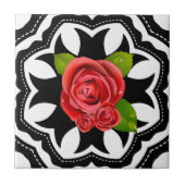Elegant stijlvol Romantic Floral Modern Pattern Tegeltje (Voorkant)