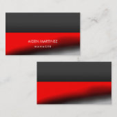 Elegant stijlvol rood donkergrijs visitekaartje (Voorkant / Achterkant)