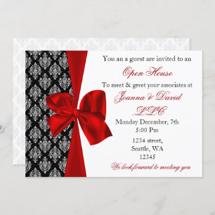 elegant, stijlvol, rood, feestelijk kaart