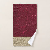 Elegant stijlvol rood goud Glitter Shiny Bad Handdoek (Handdoek)