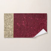 Elegant stijlvol rood goud Glitter Shiny Bad Handdoek (Handdoek)