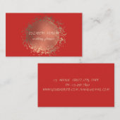 Elegant stijlvol, rood, goudConfetti Visitekaartje (Voorkant / Achterkant)