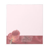 Elegant Stijlvol Rood Tulp Abstract Patroon Notitieblok (Voorkant)